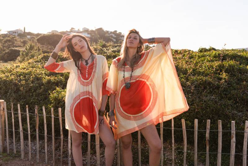 tunique orange voile de coton