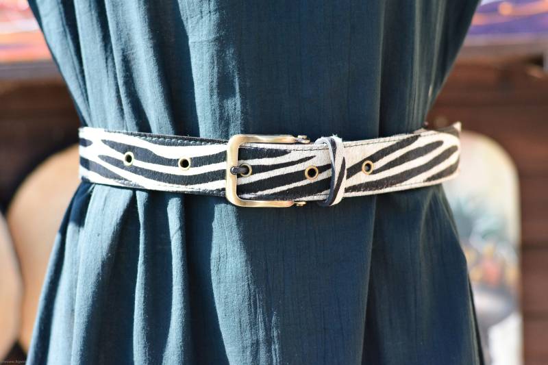 ceinture tendance imprimé zèbre
