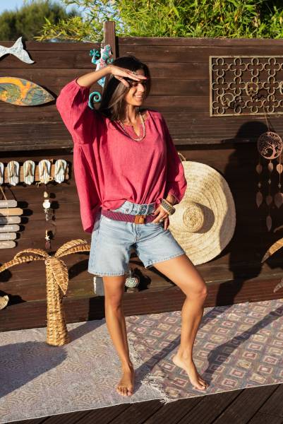 blouse framboise