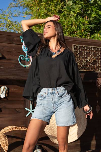 blouse noir