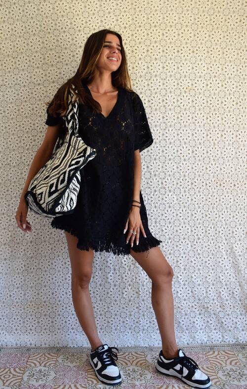 Tunique de plage ajourée