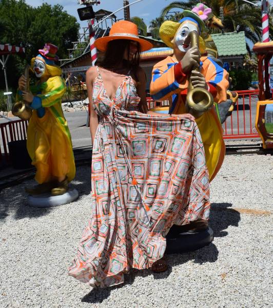 Robe longue glamour et hippie chic très féminine