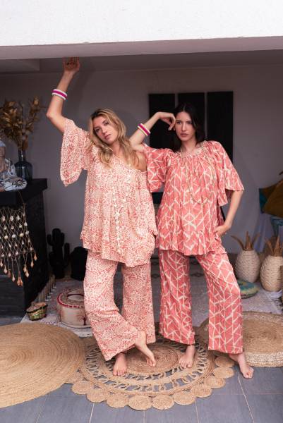 blouse et pantalon terracota 